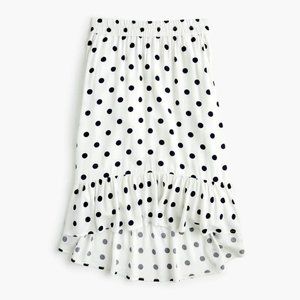 J.Crew Pull-on midi skirt in polka dot